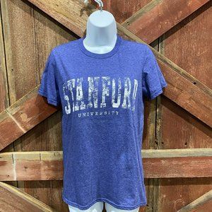 Stanford University Women's T-Shirt Size Small Blue Short Sleeve Academia
